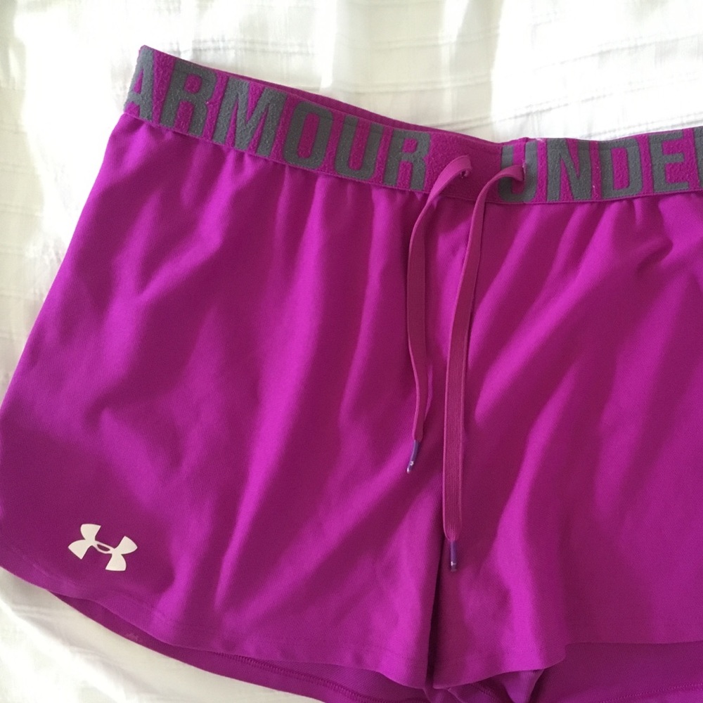 Purple athletic shorts